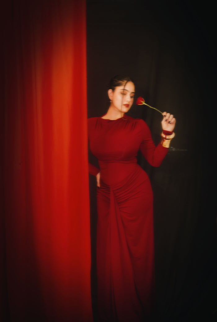 Syala Dress - Maroon