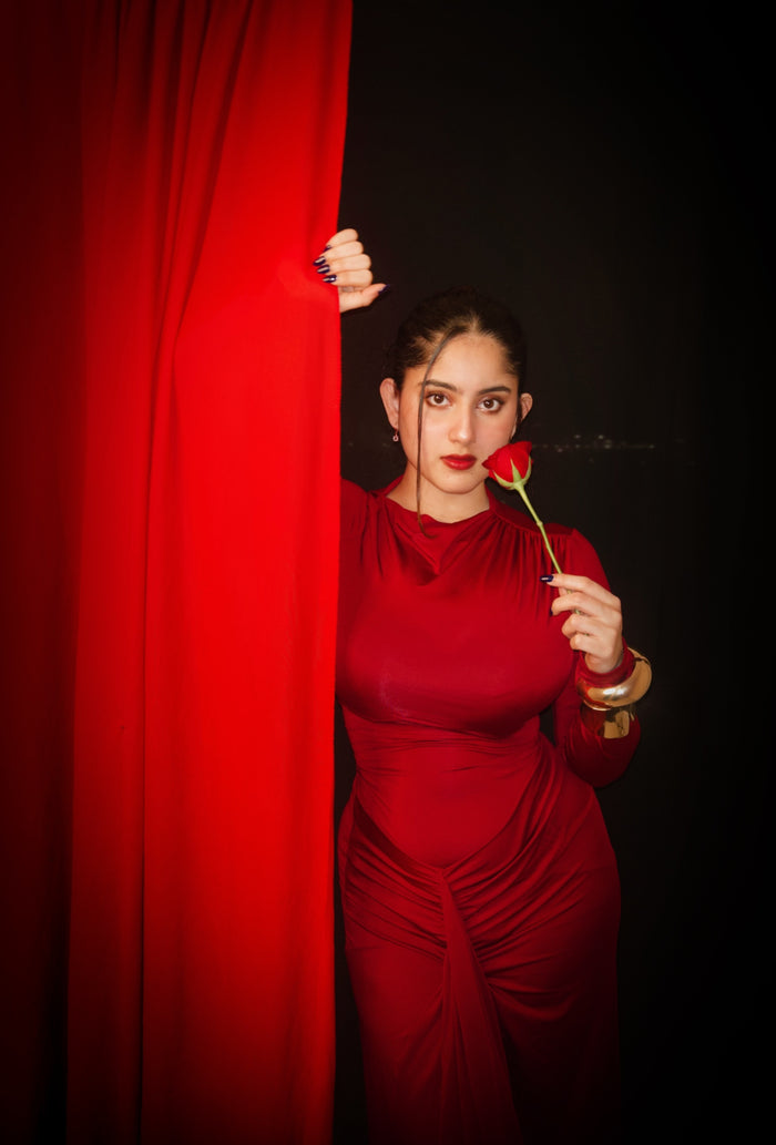 Syala Dress - Maroon