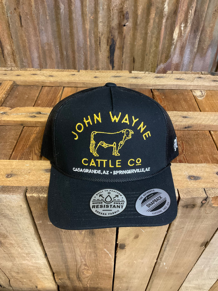 Hooey "John Wayne" Blk/Gold Cap
