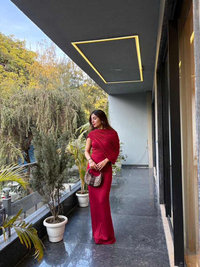 Averine Maxi Dress - Maroon