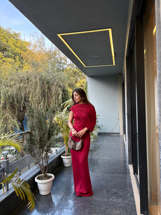 Averine Maxi Dress - Maroon