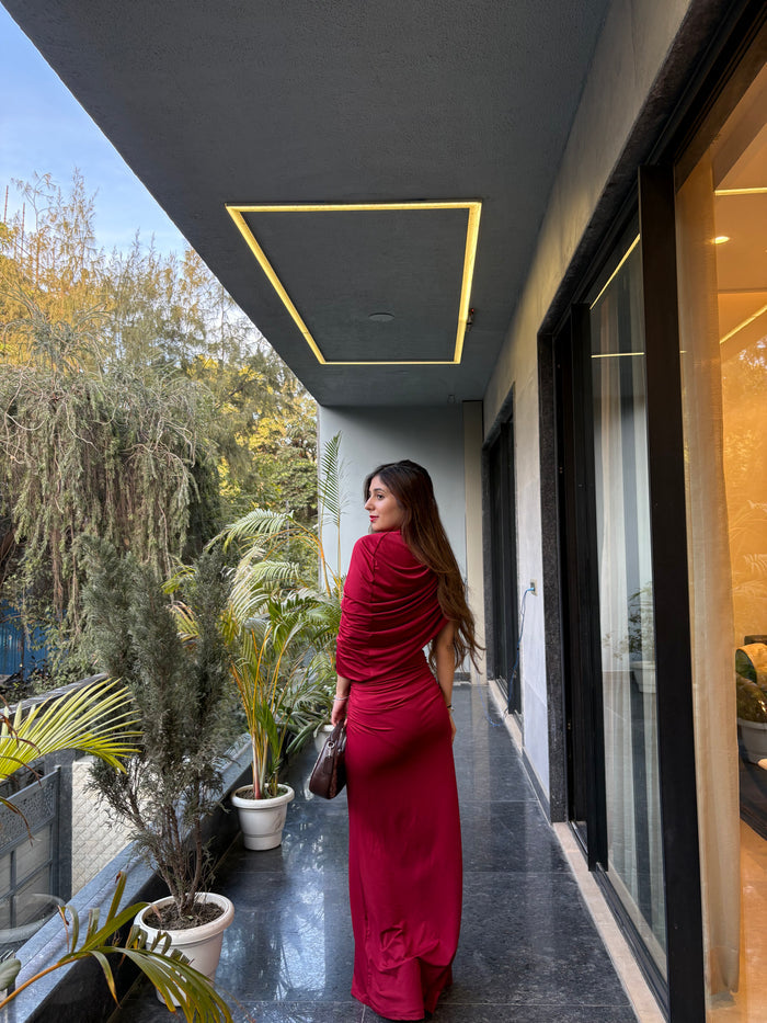 Averine Maxi Dress - Maroon