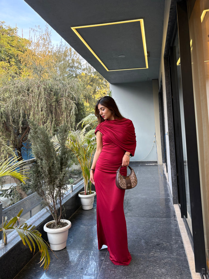 Averine Maxi Dress - Maroon