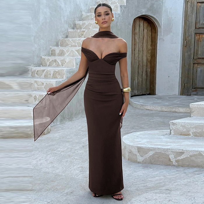 Abigail Maxi Dress - Brown