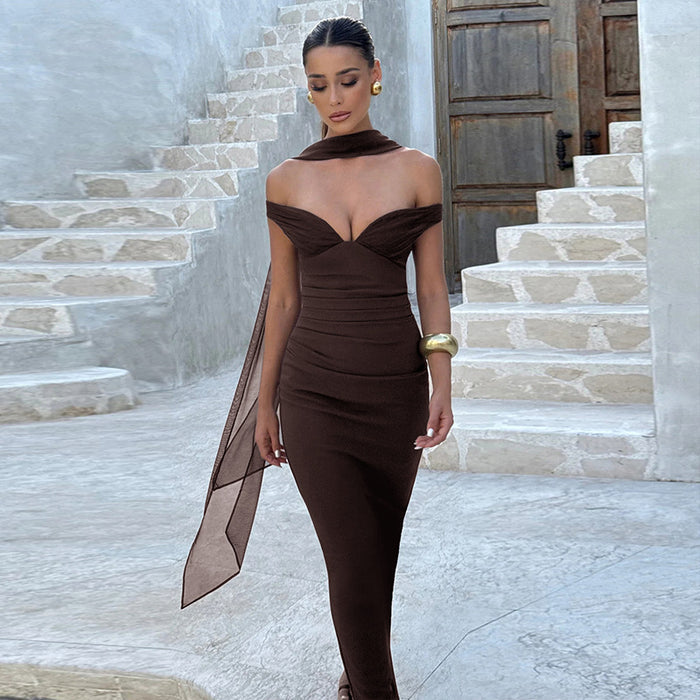 Abigail Maxi Dress - Brown