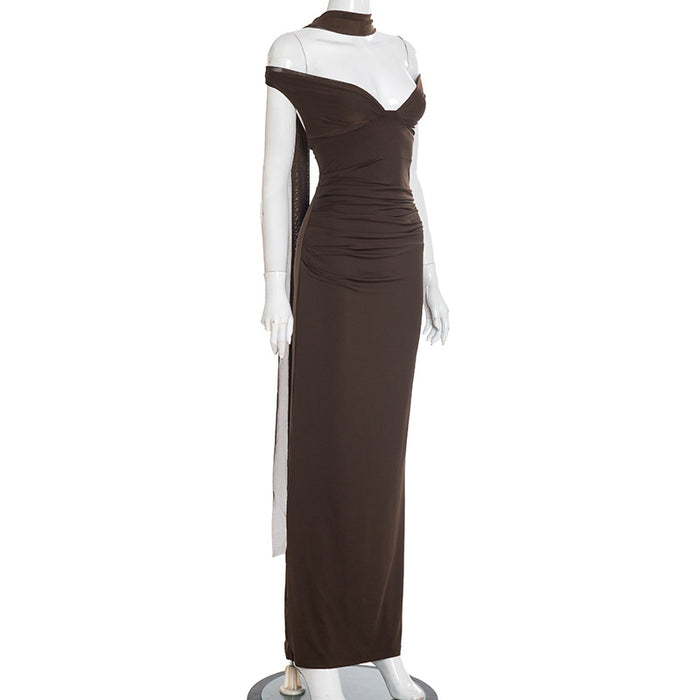 Abigail Maxi Dress - Brown