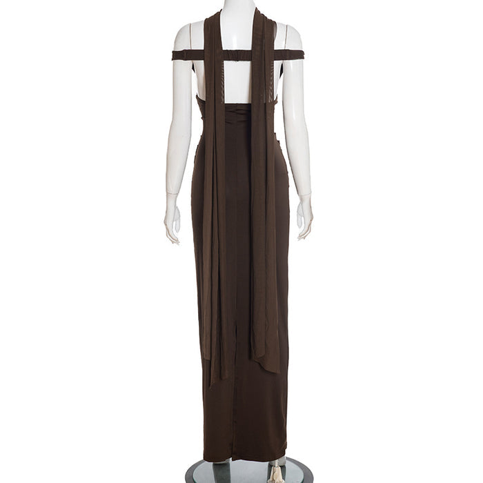 Abigail Maxi Dress - Brown