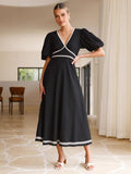 Aery Midi Dress - Black