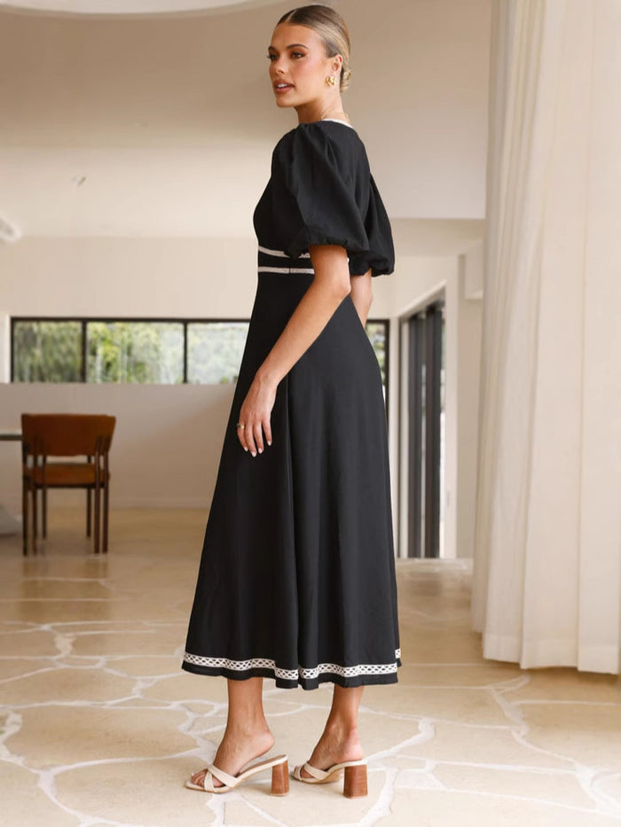 Aery Midi Dress - Black