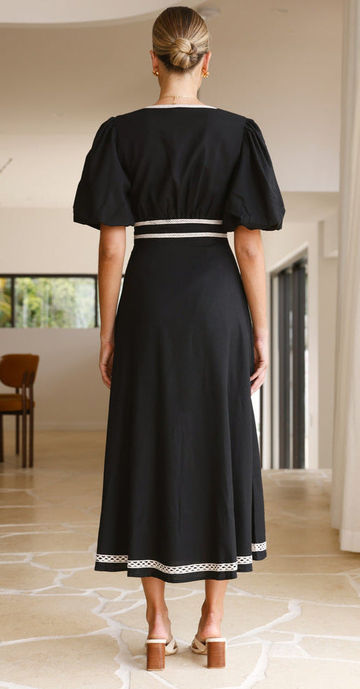 Aery Midi Dress - Black
