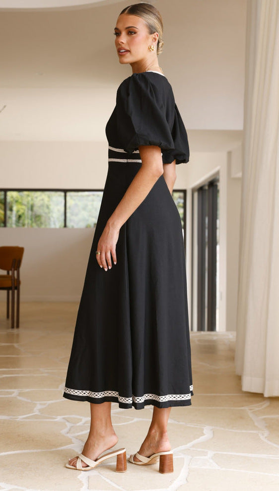 Aery Midi Dress - Black