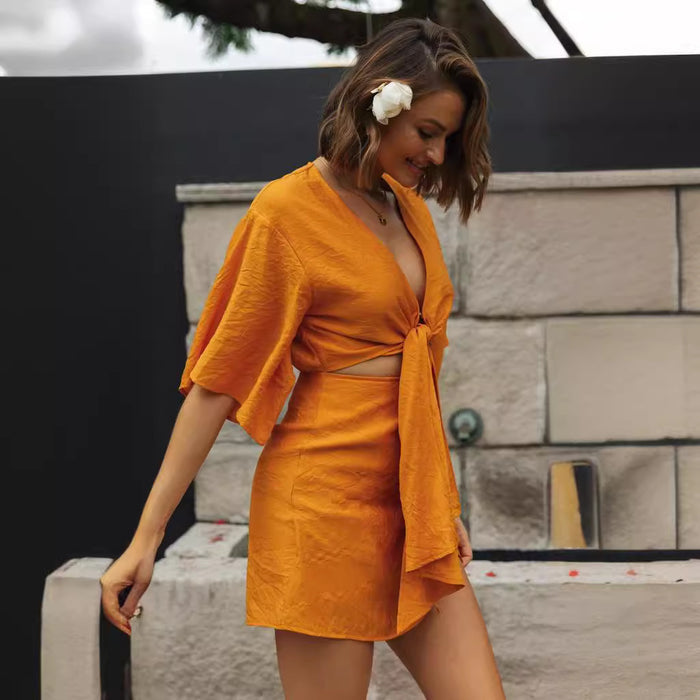 Alessia Mini Dress - Orange