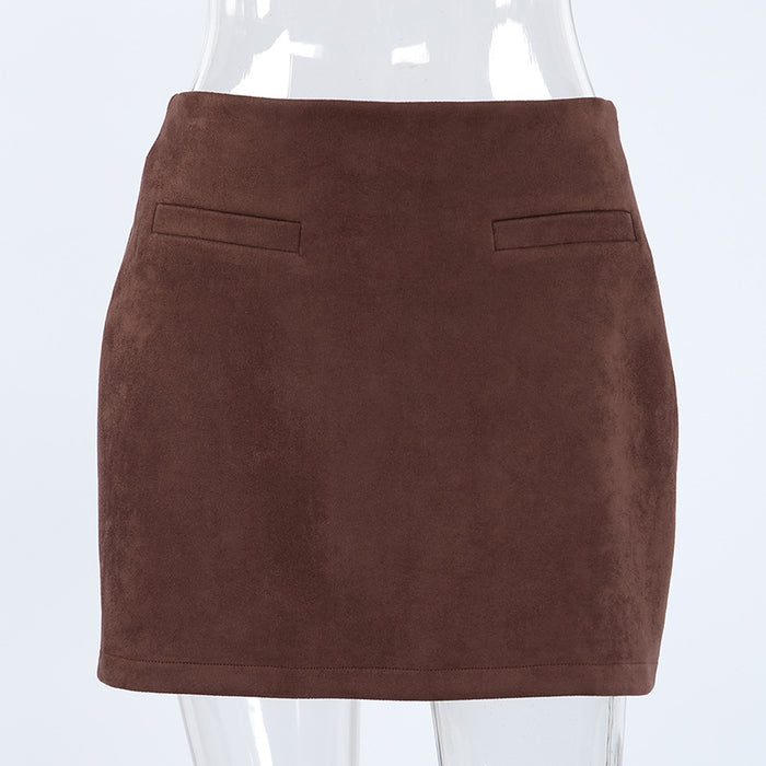 Alicia Mini Skirt - Brown