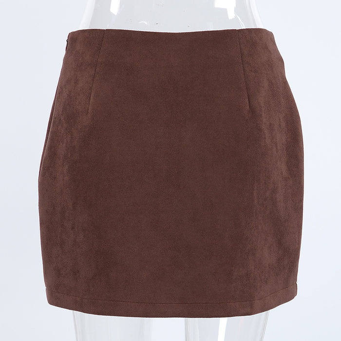Alicia Mini Skirt - Brown