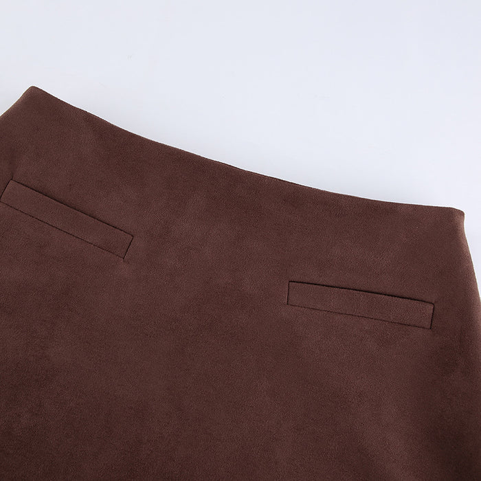 Alicia Mini Skirt - Brown