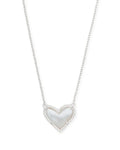 Ari Heart Silver Pendant Necklace