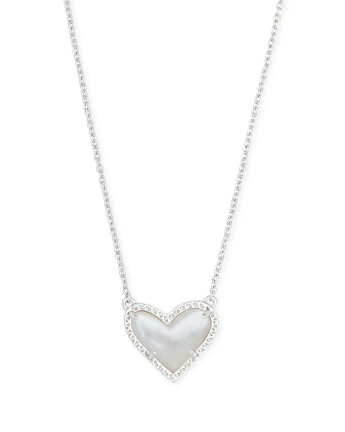 Ari Heart Silver Pendant Necklace