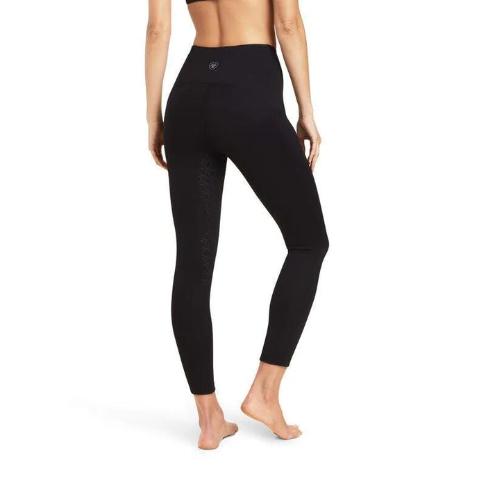 Ariat AW23 Ladies Venture Half Grip Thermal Winter Riding Tight - Black - L