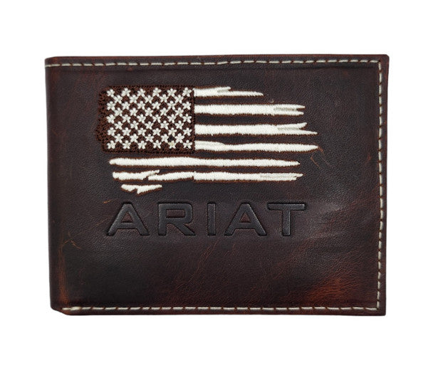 Ariat Distressed Flag Bifold Wallet