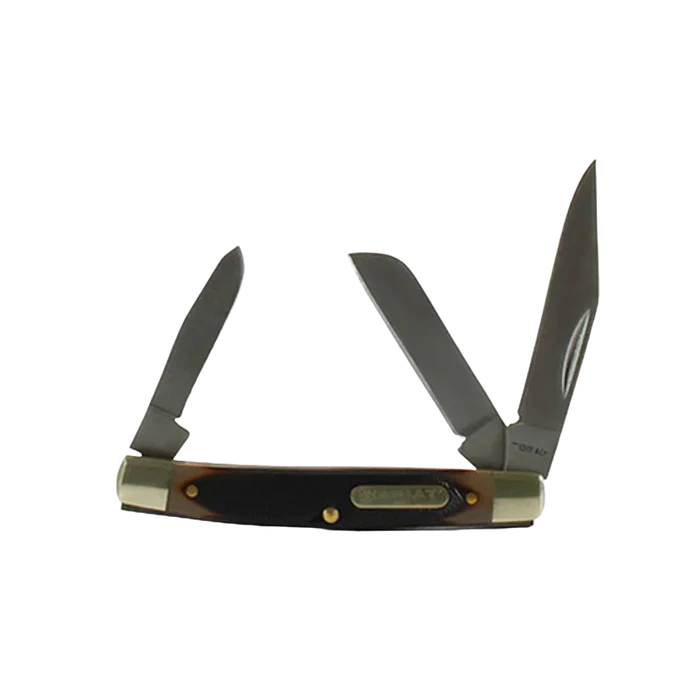 Ariat Large Stockman Brown Folding Knife 3 3/8"