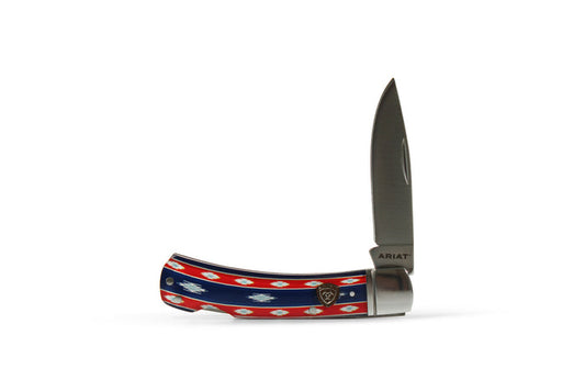 Ariat Logo Southwest Lock Back 3" Folding Knife