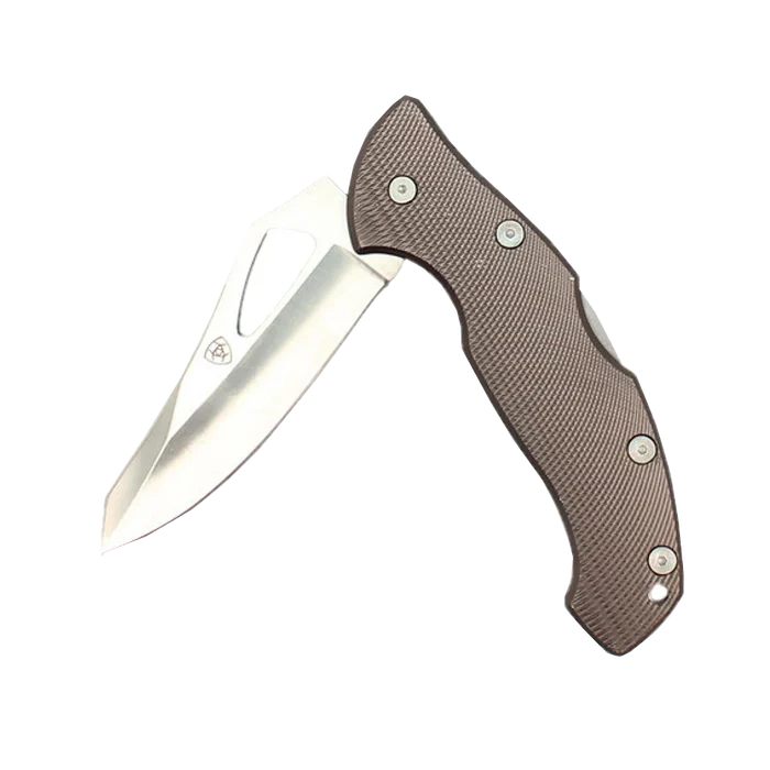 Ariat Plain Blade Grey Folding Knife