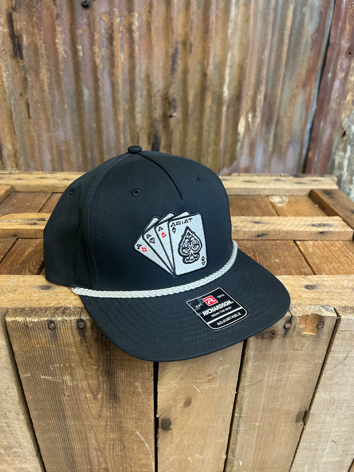 Ariat Western Hat Embroidered Ace Playing Cards