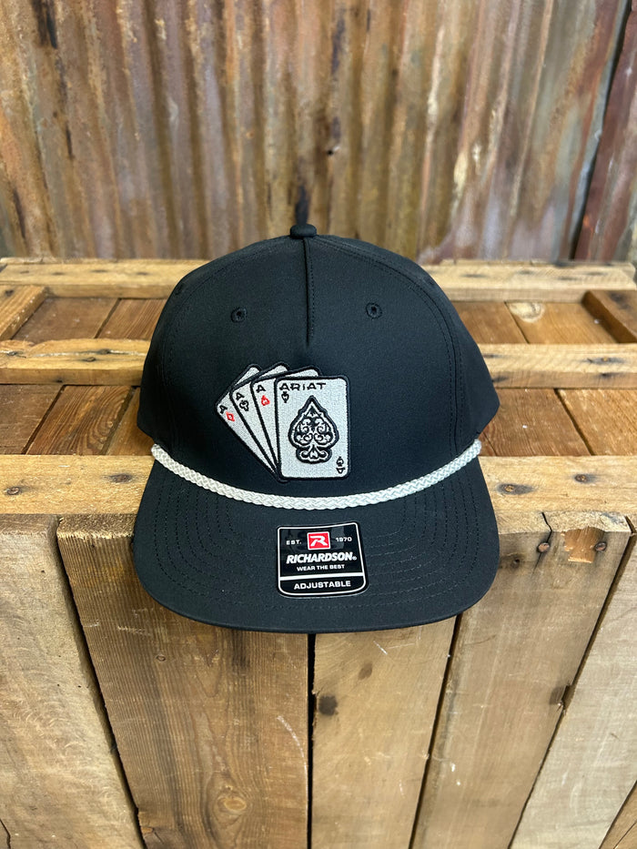 Ariat Western Hat Embroidered Ace Playing Cards