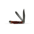 Ariat Western Knife Double Blades Straight Folding Brown