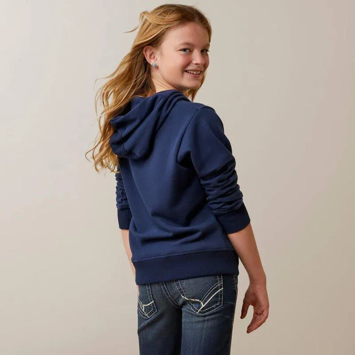 Ariat Youth 3D Logo 2.0 Hood - Navy/Red - L