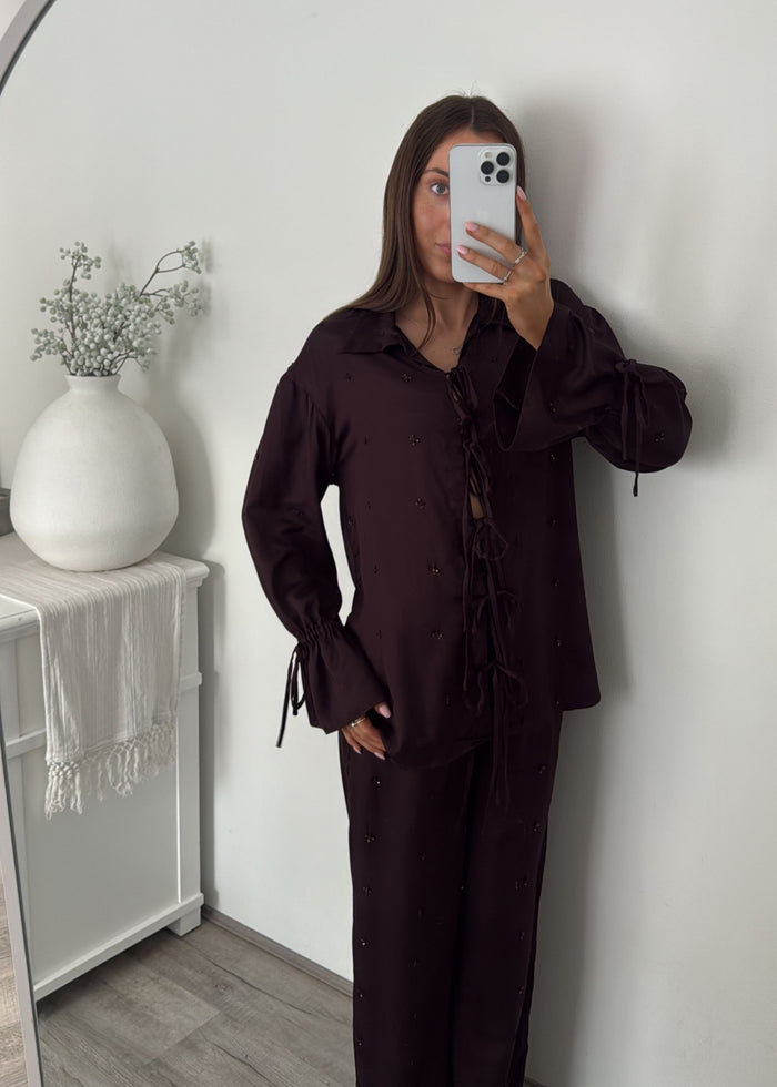 Arlo Pant Set | Chocolate