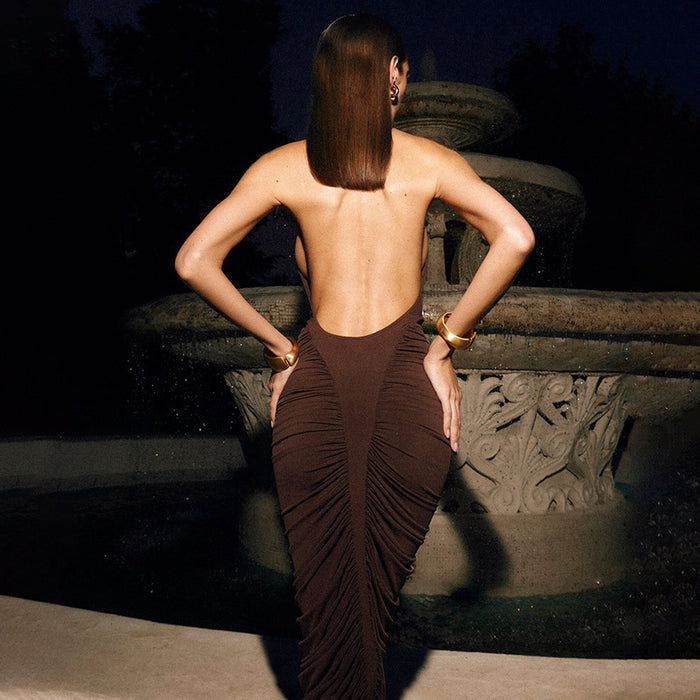 Aubrine Maxi Dress - Brown