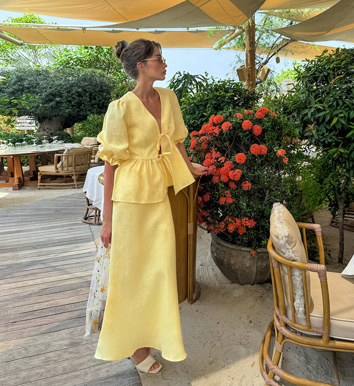 Aurelia Co Ord Set - Yellow
