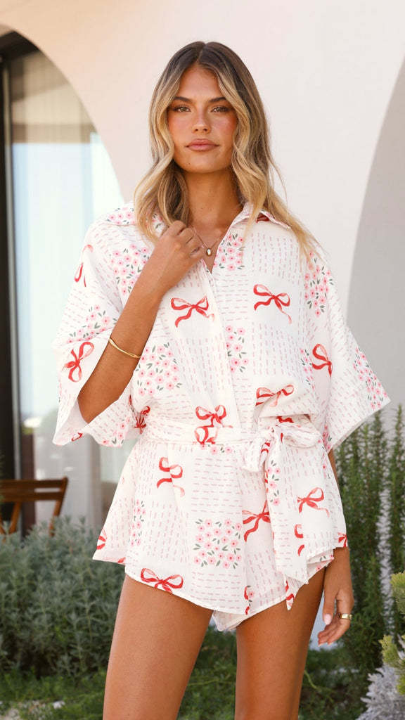Avira Romper - White