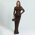 Aziel Maxi Dress - Brown
