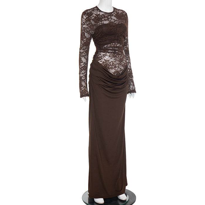 Aziel Maxi Dress - Brown
