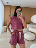 Beaver Co-Ord Set - Rose Red