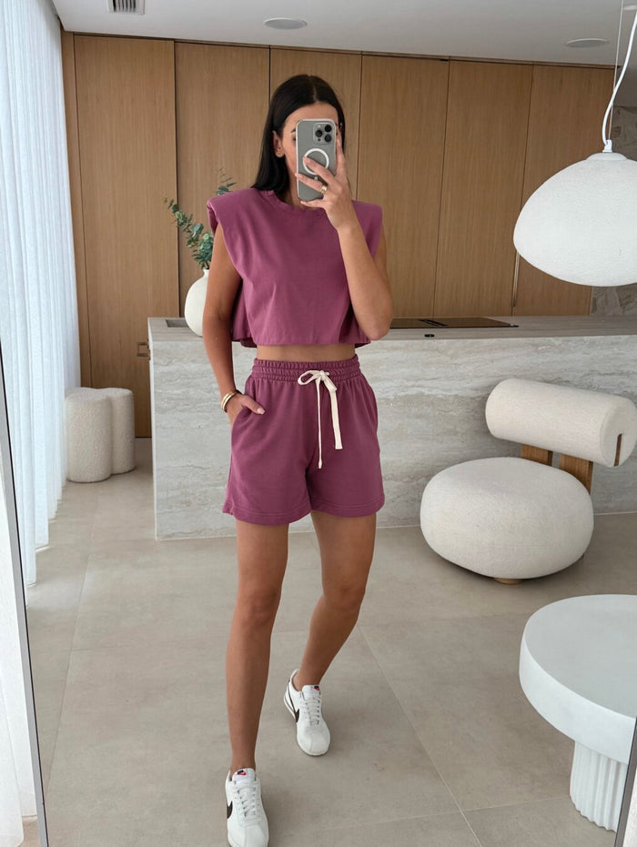 Beaver Co-Ord Set - Rose Red