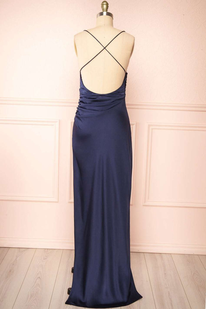 Black Asymmetrical Spaghetti Straps Sheath Wedding Guest Dress