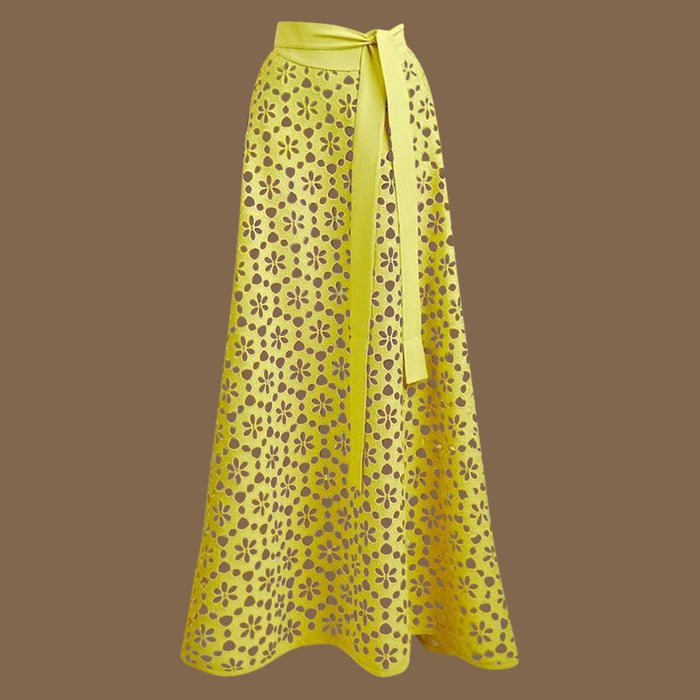 Blissstate Wrap Skirt - Yellow