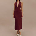 Brimley Midi Dress - Maroon