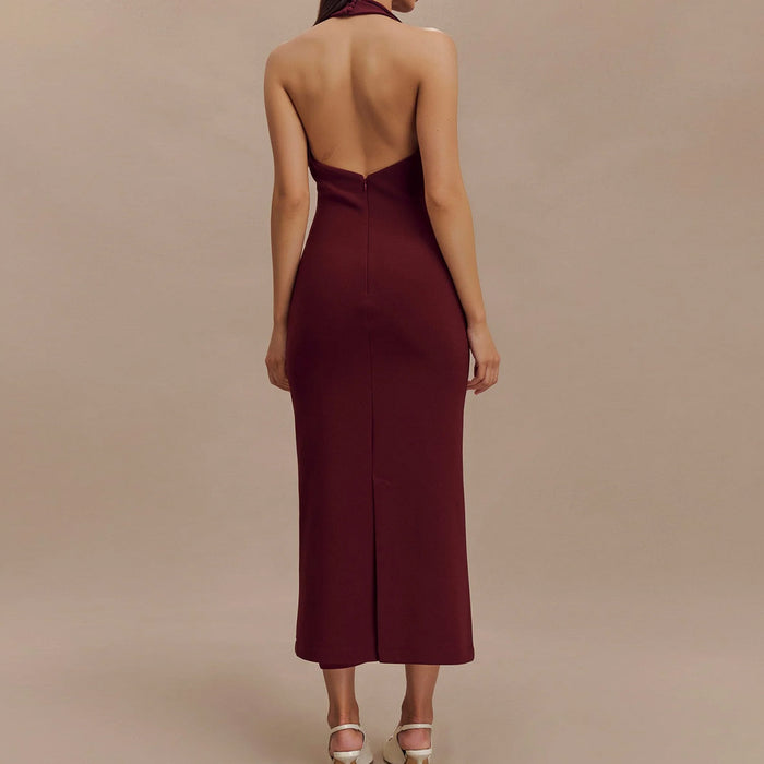 Brimley Midi Dress - Maroon