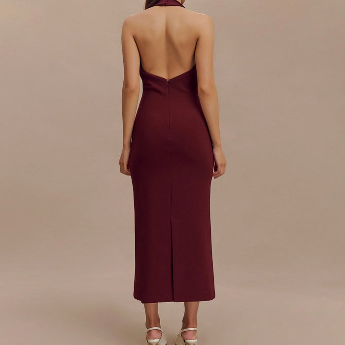 Brimley Midi Dress - Maroon