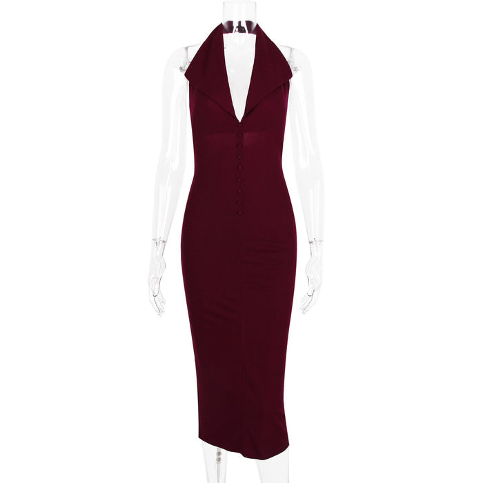 Brimley Midi Dress - Maroon