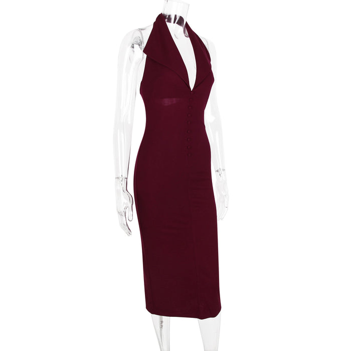 Brimley Midi Dress - Maroon