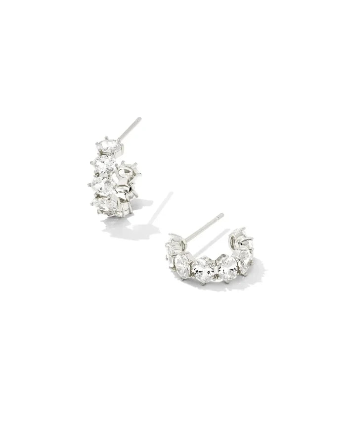 Cailin Silver Huggie Earrings