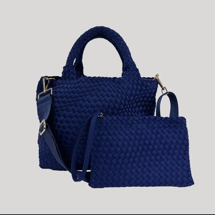 CC AHDORNED NEOPRENE TOTE BAG WITH CROSSBODY STRAP