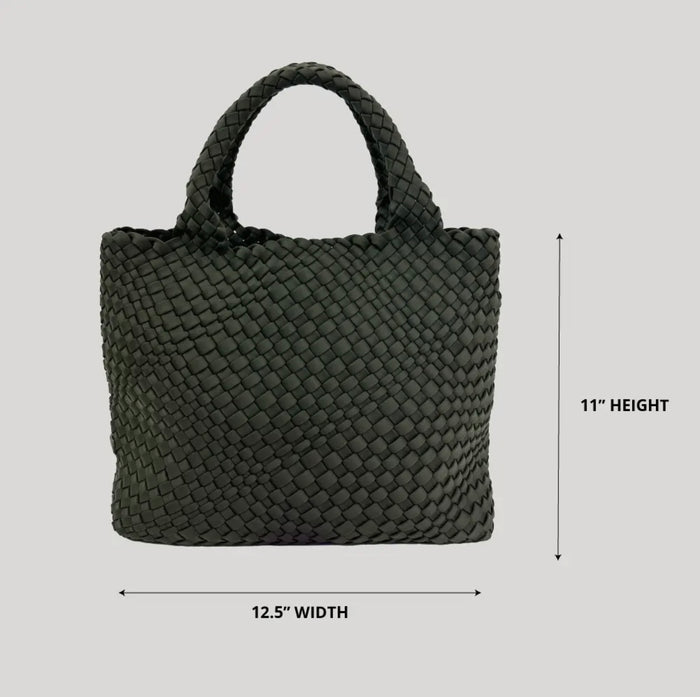 CC AHDORNED NEOPRENE TOTE BAG WITH CROSSBODY STRAP