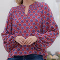 CC BLOUSE WITH SMOCKING ON SHOULDER
