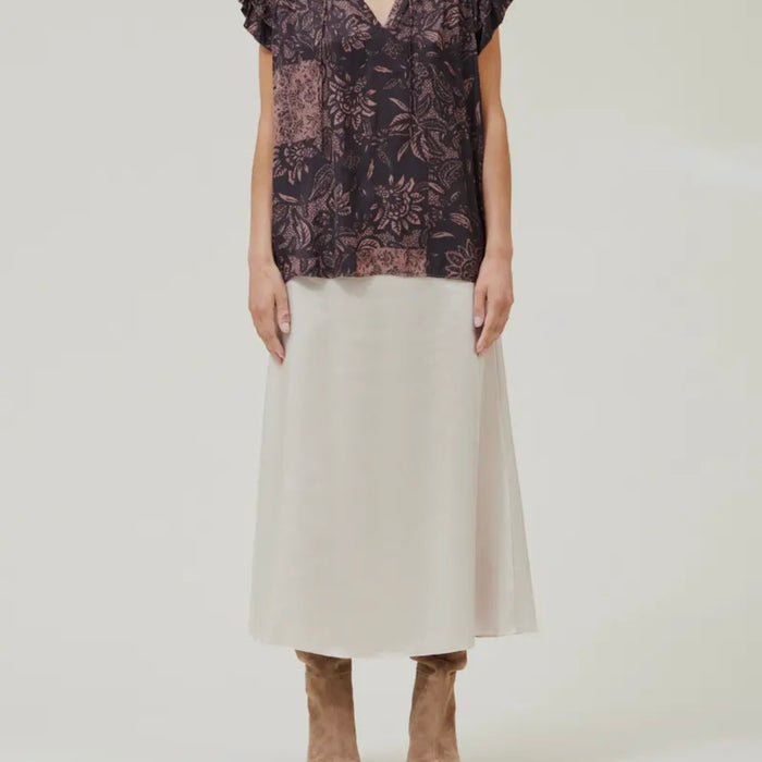 CC SATIN BIAS CUT SKIRT